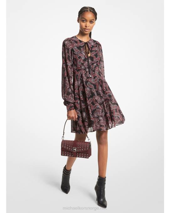 Michael Kors Paisley georgette kjole kvinner LDNL108 kongerosa