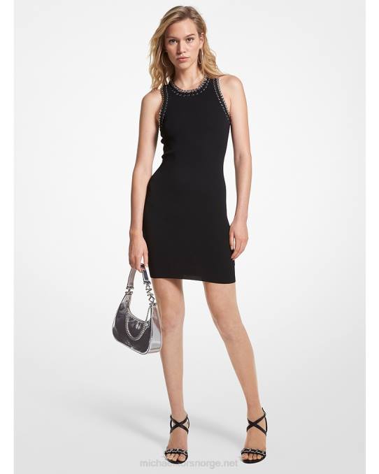 Michael Kors kjedepyntet stretch strikk kjole kvinner LDNL25 svart