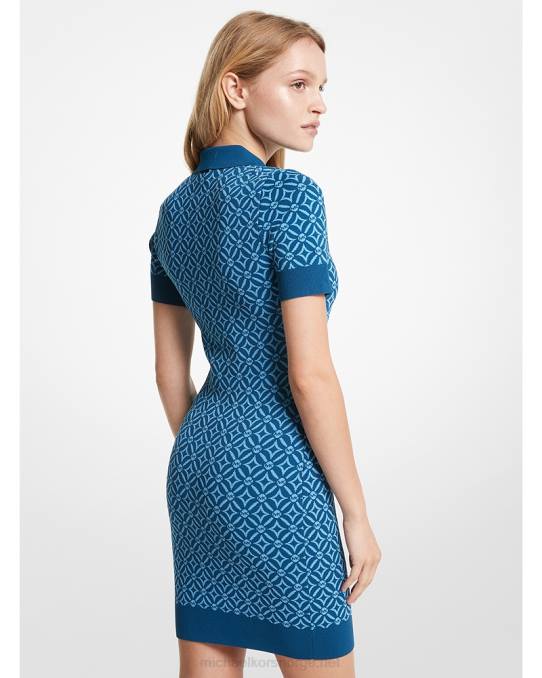 Michael Kors logo jacquard polokjole kvinner LDNL146 elveblå