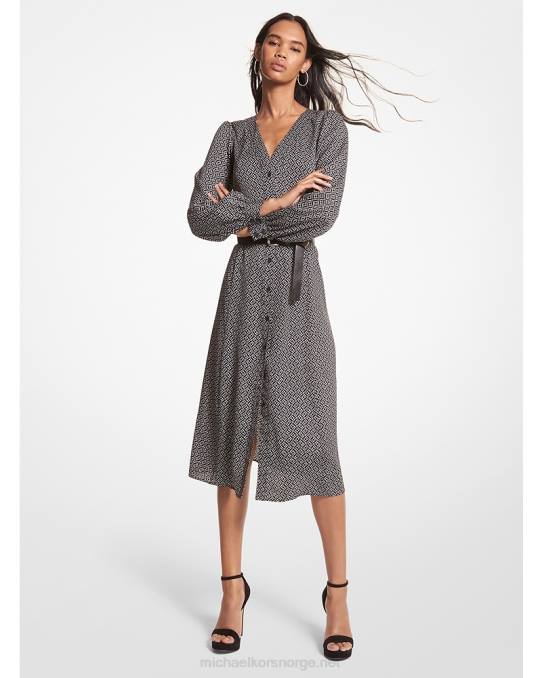 Michael Kors logo jacquard skjortekjole kvinner LDNL139 bein