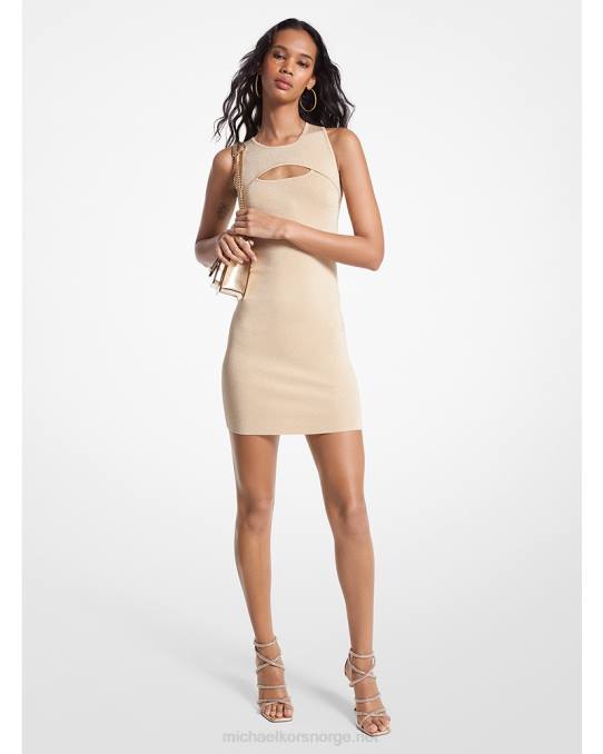Michael Kors metallisk strikket kjole kvinner LDNL47 kaki