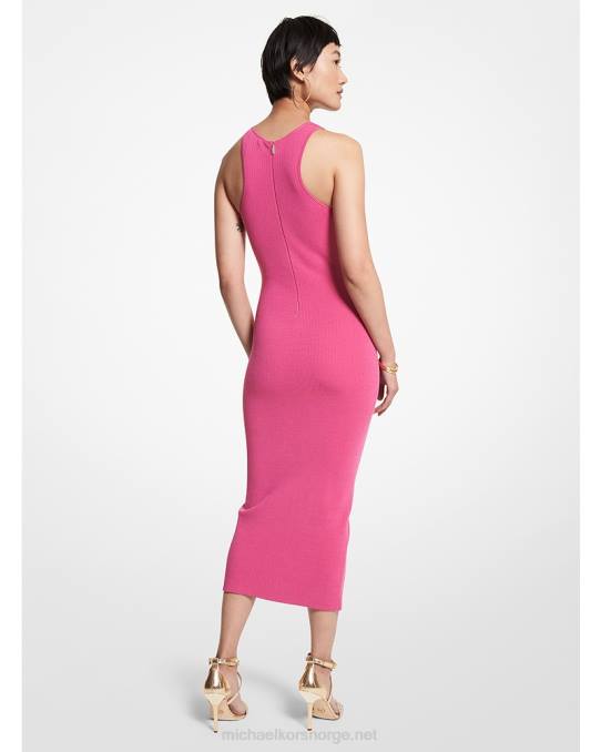 Michael Kors ribbet stretch-tankkjole i viskose kvinner LDNL2 cerise