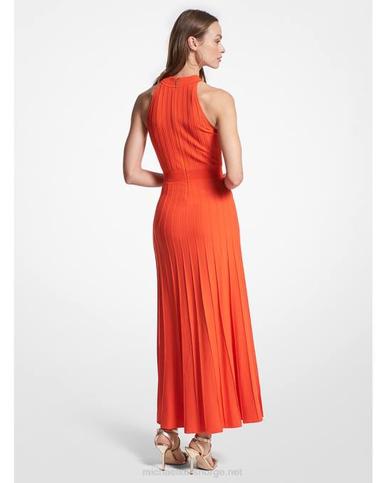 Michael Kors ribbet strikket grimekjole kvinner LDNL10 optisk oransje