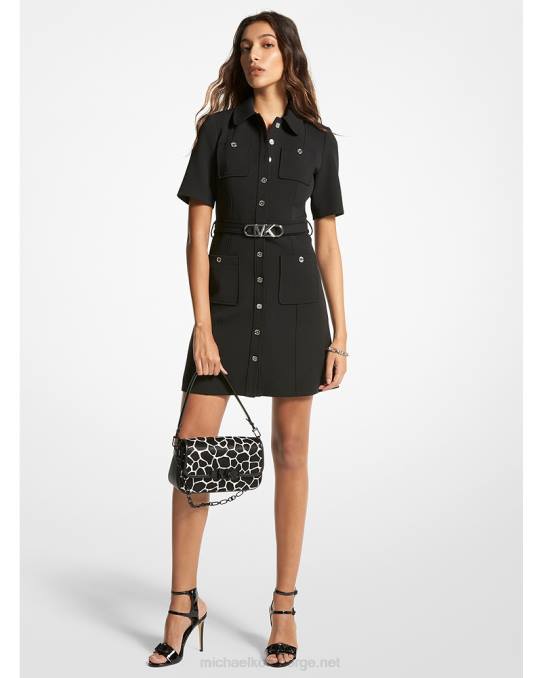 Michael Kors stretch crêpe belte verktøykjole kvinner LDNL19 svart