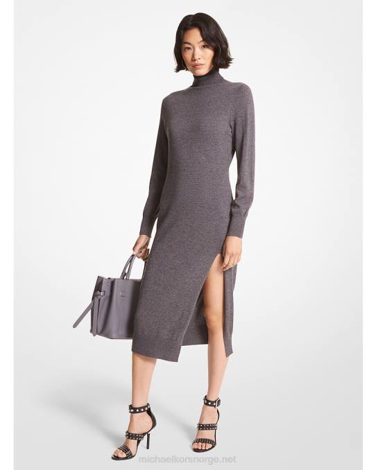 Michael Kors ullblanding turtleneck kjole kvinner LDNL109 derbylyng