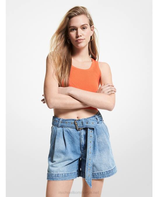 Michael Kors denim-shorts med belte kvinner LDNL622 vtg cs wsh