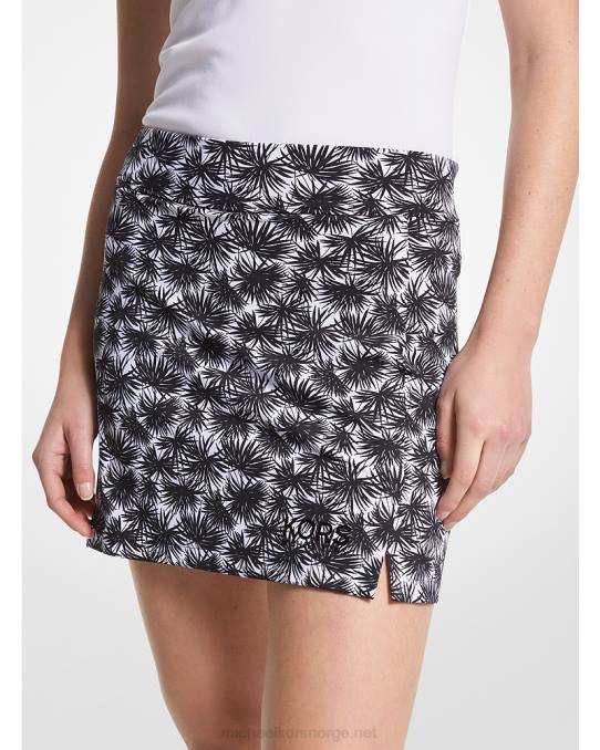 Michael Kors golf printet stretch strikket skort kvinner LDNL588 hvit svart