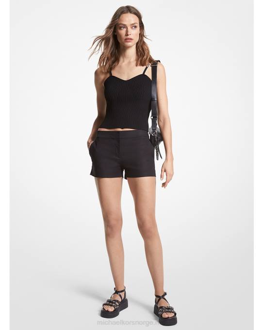 Michael Kors stretch-shorts i bomull kvinner LDNL584 svart