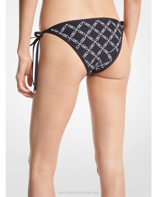 Michael Kors bikiniunderdel med empire-logo kvinner LDNL549 svart