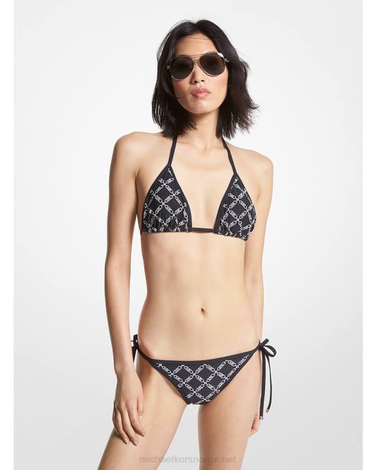 Michael Kors empire logo trekant bikini topp kvinner LDNL547 svart