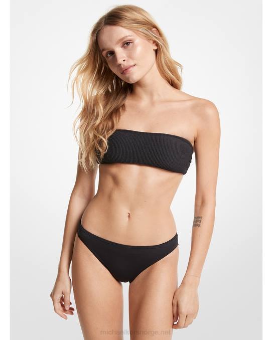 Michael Kors teksturert stretch bandeau bikini topp kvinner LDNL556 svart