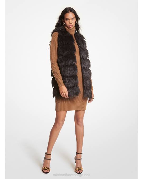 Michael Kors fuskepelsvest kvinner LDNL301 svart