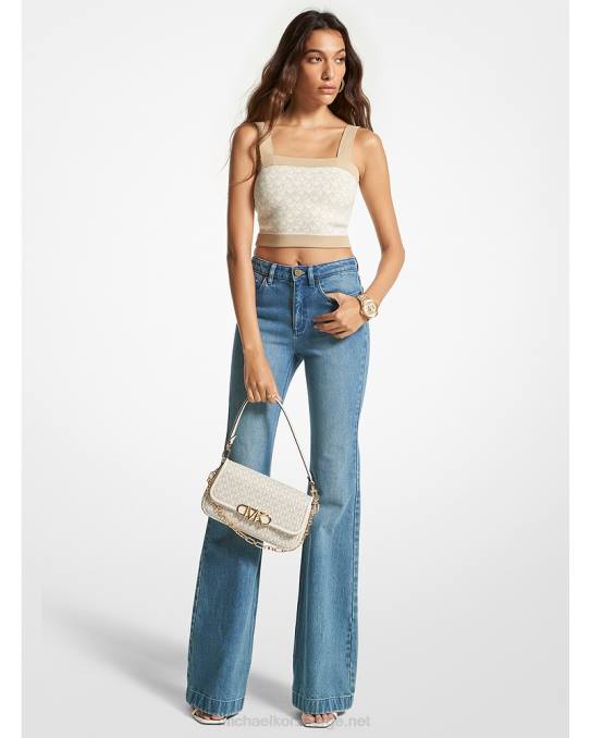 Michael Kors logo jacquard cropped tank topp kvinner LDNL479 bein