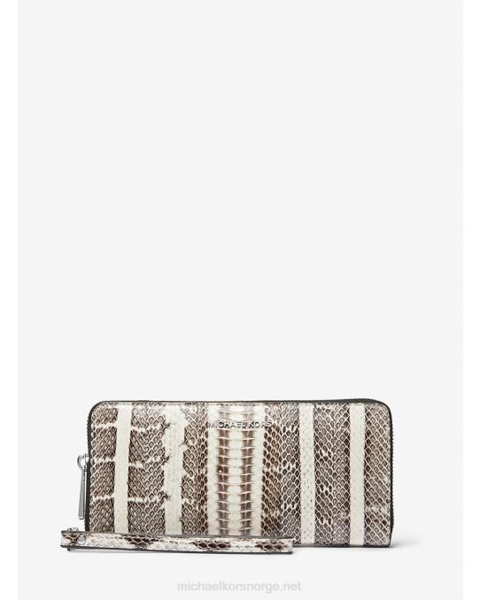 Michael Kors kontinental lommebok fra slangeskinn kvinner LDNL1701 naturlig