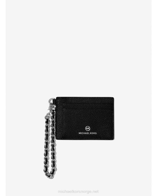 Michael Kors liten småsteinskinn kjedekortveske kvinner LDNL1661 svart