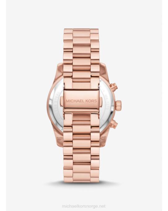Michael Kors lexington pave klokke kvinner LDNL2365 Rose gull