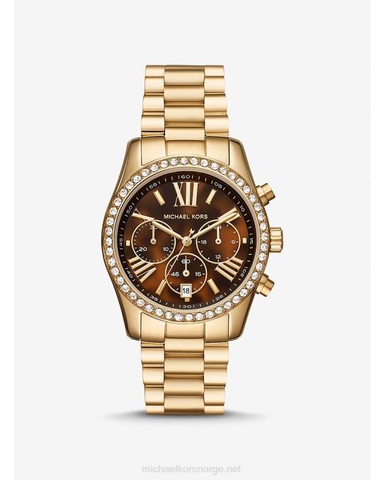 Michael Kors lexington pave klokke kvinner LDNL2390 gull