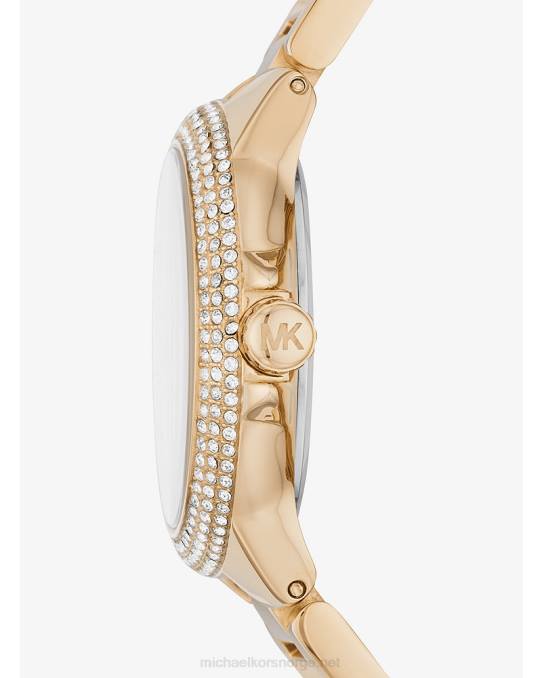 Michael Kors mini camille pave klokke kvinner LDNL2394 gull