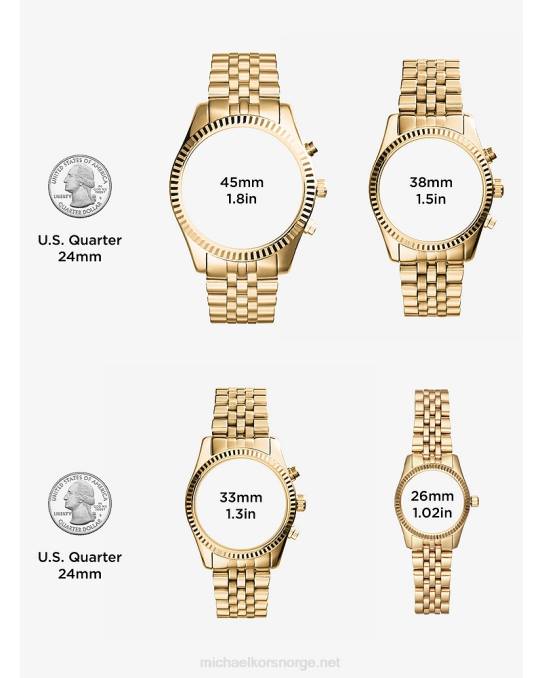 Michael Kors mini camille pave klokke kvinner LDNL2394 gull