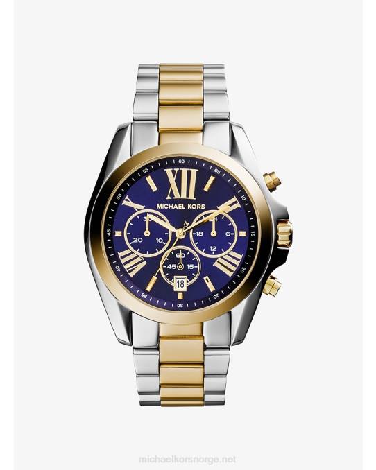 Michael Kors overdimensjonert bradshawklokke kvinner LDNL2416 to tone