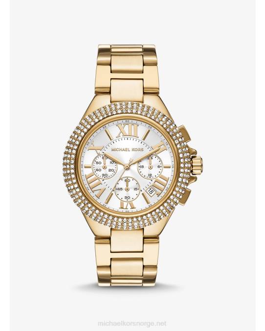 Michael Kors overdimensjonert camille pave klokke kvinner LDNL2392 gull