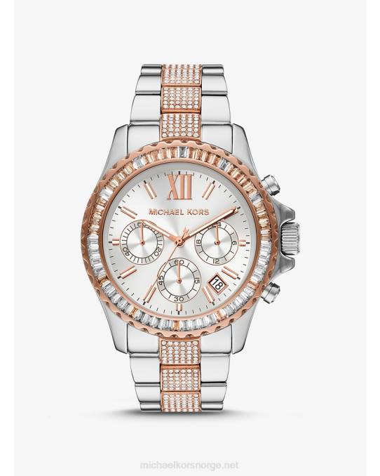 Michael Kors overdimensjonert everest pave-klokke kvinner LDNL2425 to tone