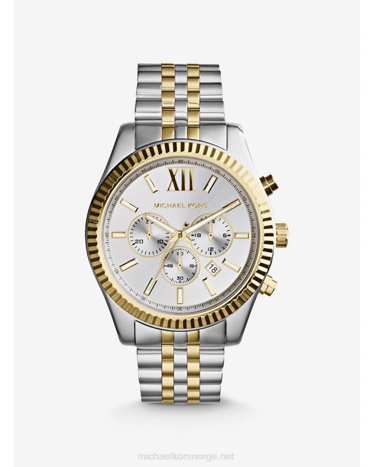 Michael Kors overdimensjonert lexington-klokke kvinner LDNL2413 to tone