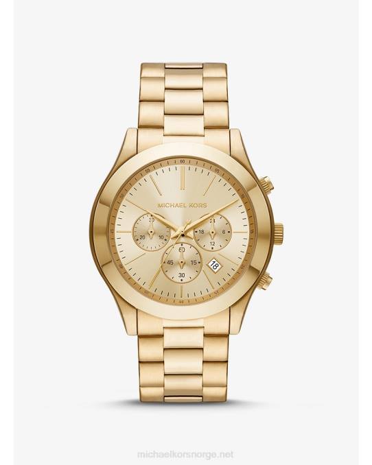 Michael Kors oversized slim rullebaneklokke kvinner LDNL2420 gull