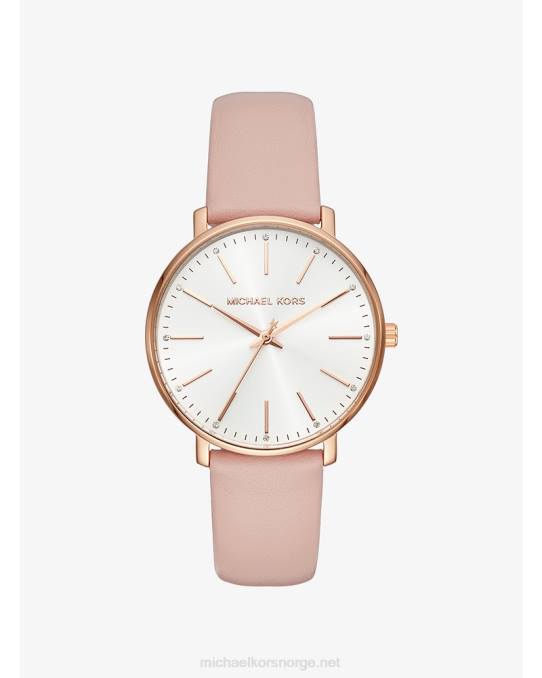 Michael Kors pyper skinnklokke kvinner LDNL2380 Rose gull