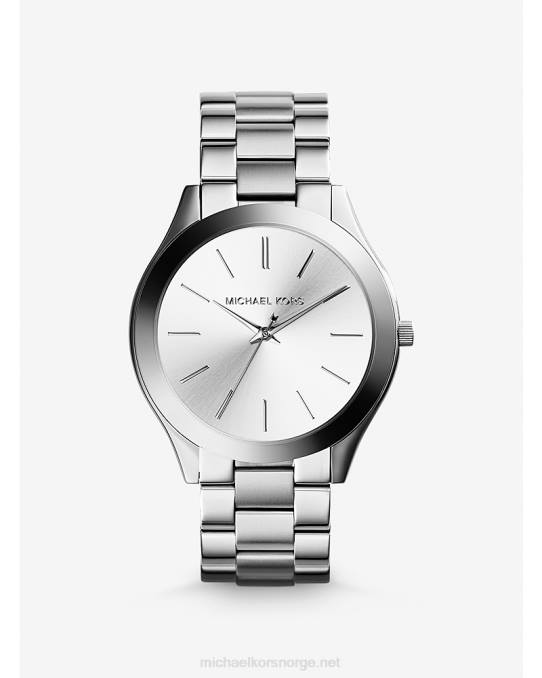 Michael Kors slank rullebaneklokke kvinner LDNL2404 sølv