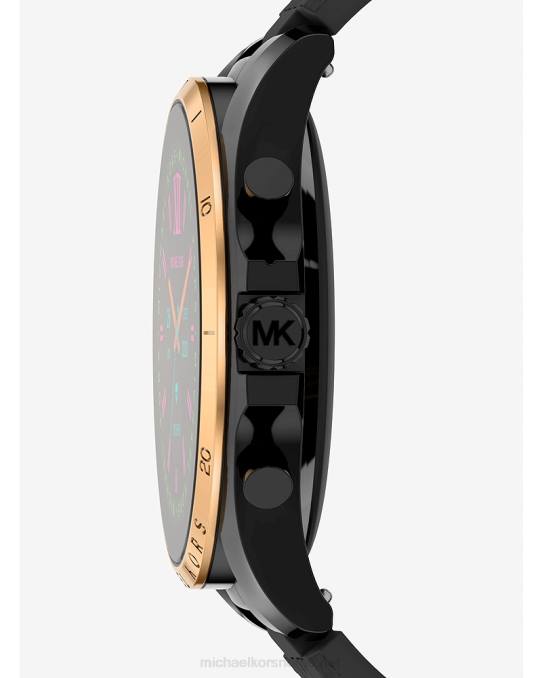 Michael Kors gen 6 bradshawand logo silikon smartklokke kvinner LDNL2349 svart gull
