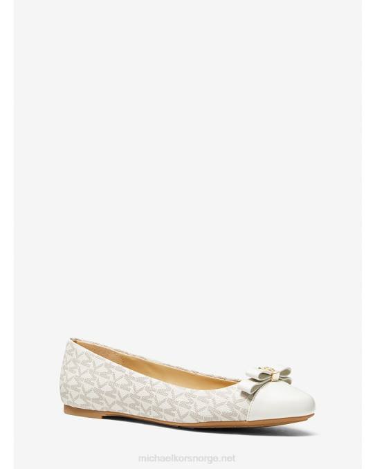 Michael Kors andrea logo ballett flat kvinner LDNL2249 vanilje
