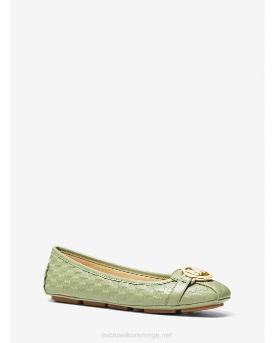 Michael Kors fulton-logo-preget mokkasin i imitert skinn kvinner LDNL2270 lett salvie