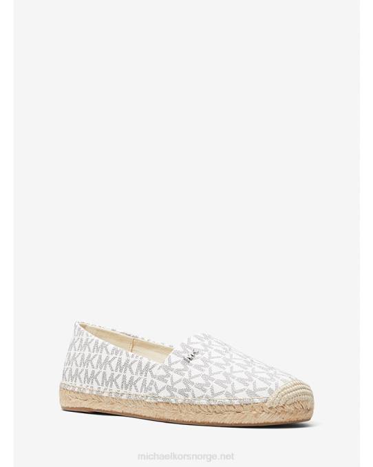 Michael Kors kendrick logo slip-on espadrille kvinner LDNL2223 optikk hvit/svart