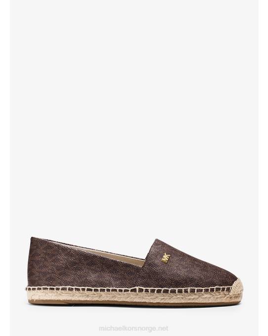 Michael Kors kendrick logo slip-on espadrille kvinner LDNL2224 brun