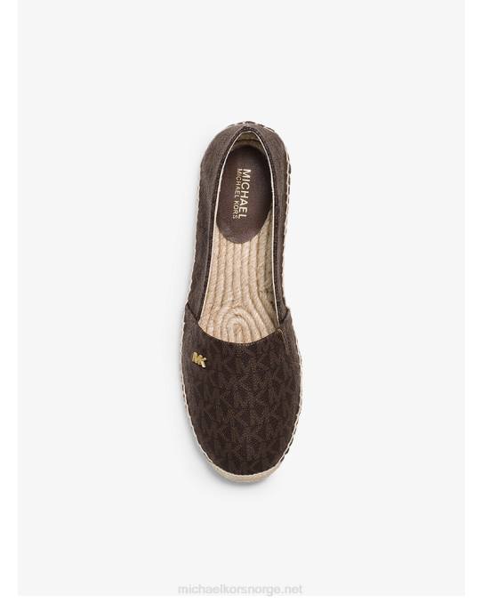 Michael Kors kendrick logo slip-on espadrille kvinner LDNL2224 brun