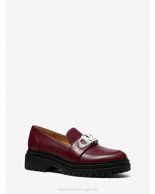 Michael Kors parker loafer i skinn kvinner LDNL2238 merlot
