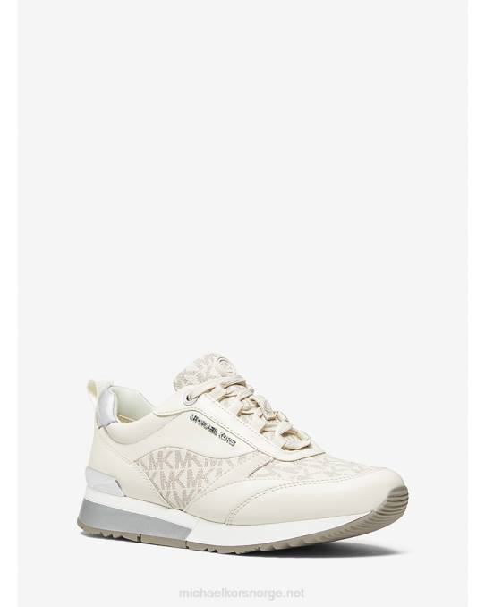 Michael Kors allie stride logo og skinntrener kvinner LDNL1792 varebil/krem