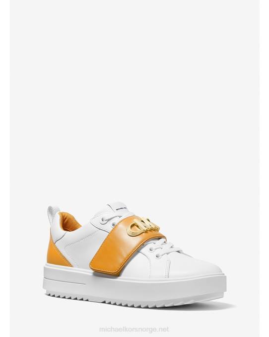 Michael Kors emmettlogo sneaker i skinn kvinner LDNL1797 fløyelsblomst