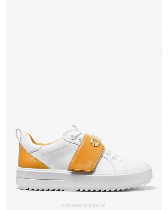 Michael Kors emmettlogo sneaker i skinn kvinner LDNL1797 fløyelsblomst