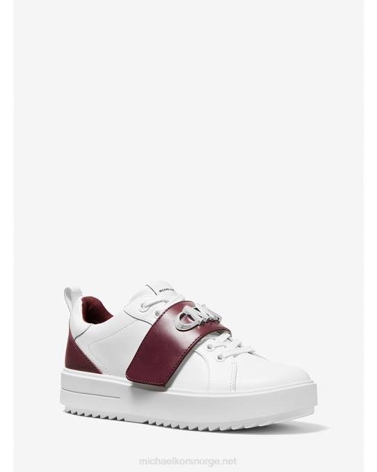 Michael Kors emmettlogo sneaker i skinn kvinner LDNL1798 merlot
