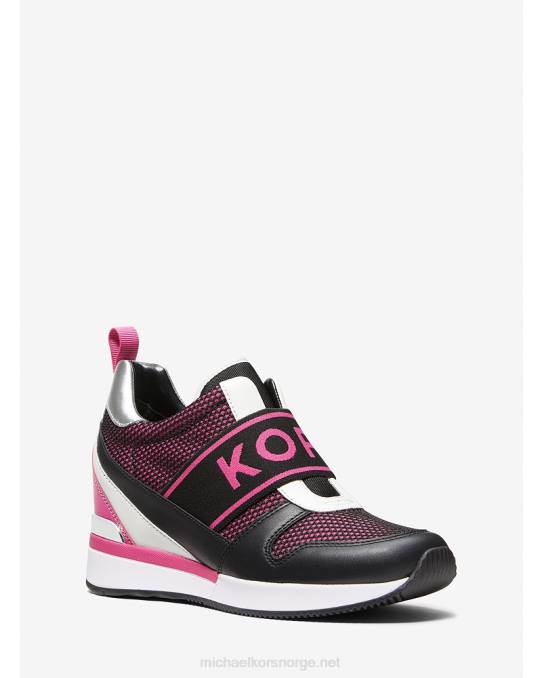 Michael Kors maven blandet-media slip-on trener kvinner LDNL1783 cerise multi