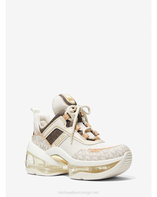 Michael Kors olympia extremelogo og lerretstrener kvinner LDNL1784 krem