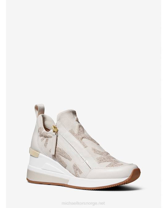 Michael Kors willis logo stretch strikketrener kvinner LDNL1708 blekt gull