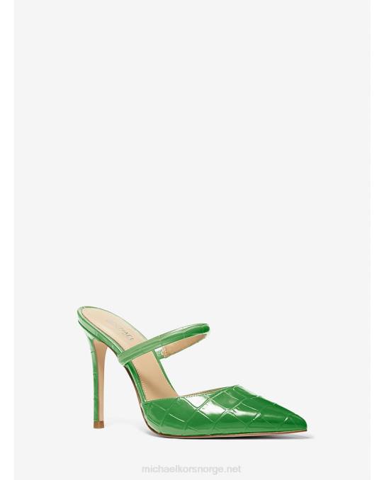 Michael Kors jessa krokodillepreget skinnmule kvinner LDNL2285 palmegrønn