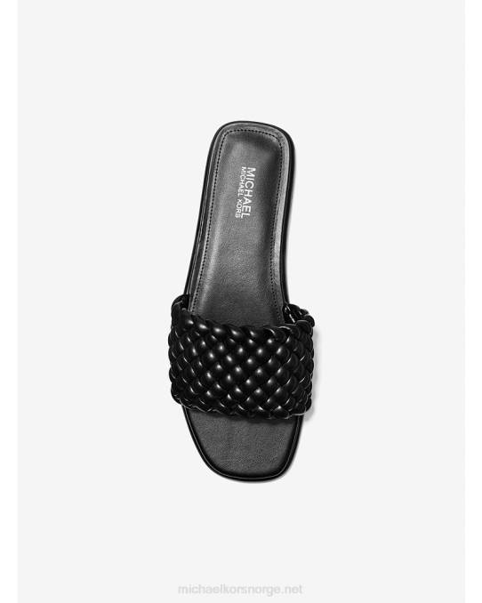 Michael Kors amelia flettet glidesandaler kvinner LDNL2060 svart
