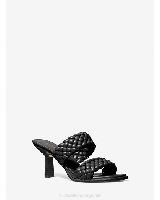 Michael Kors amelia flettet muldyr kvinner LDNL2083 svart