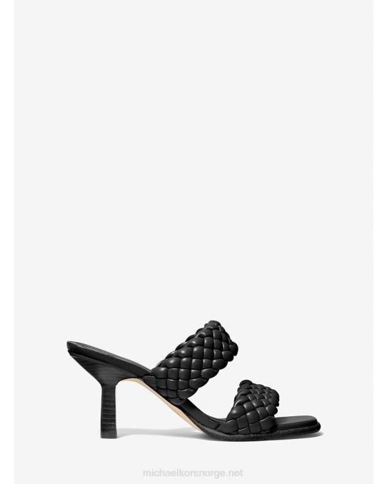 Michael Kors amelia flettet muldyr kvinner LDNL2083 svart