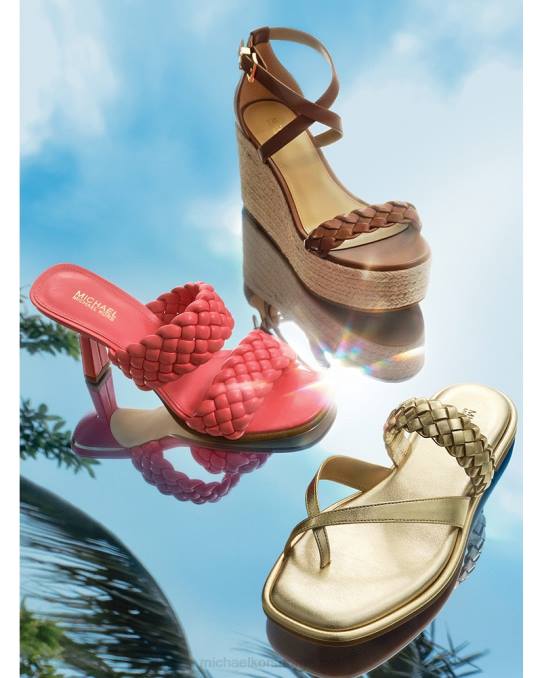 Michael Kors amelia flettet muldyr kvinner LDNL2086 dahlia