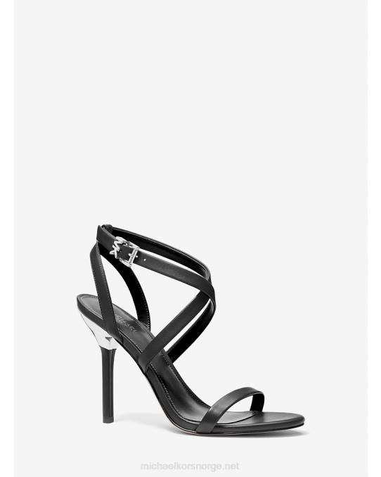 Michael Kors asha skinn sandal kvinner LDNL1940 svart